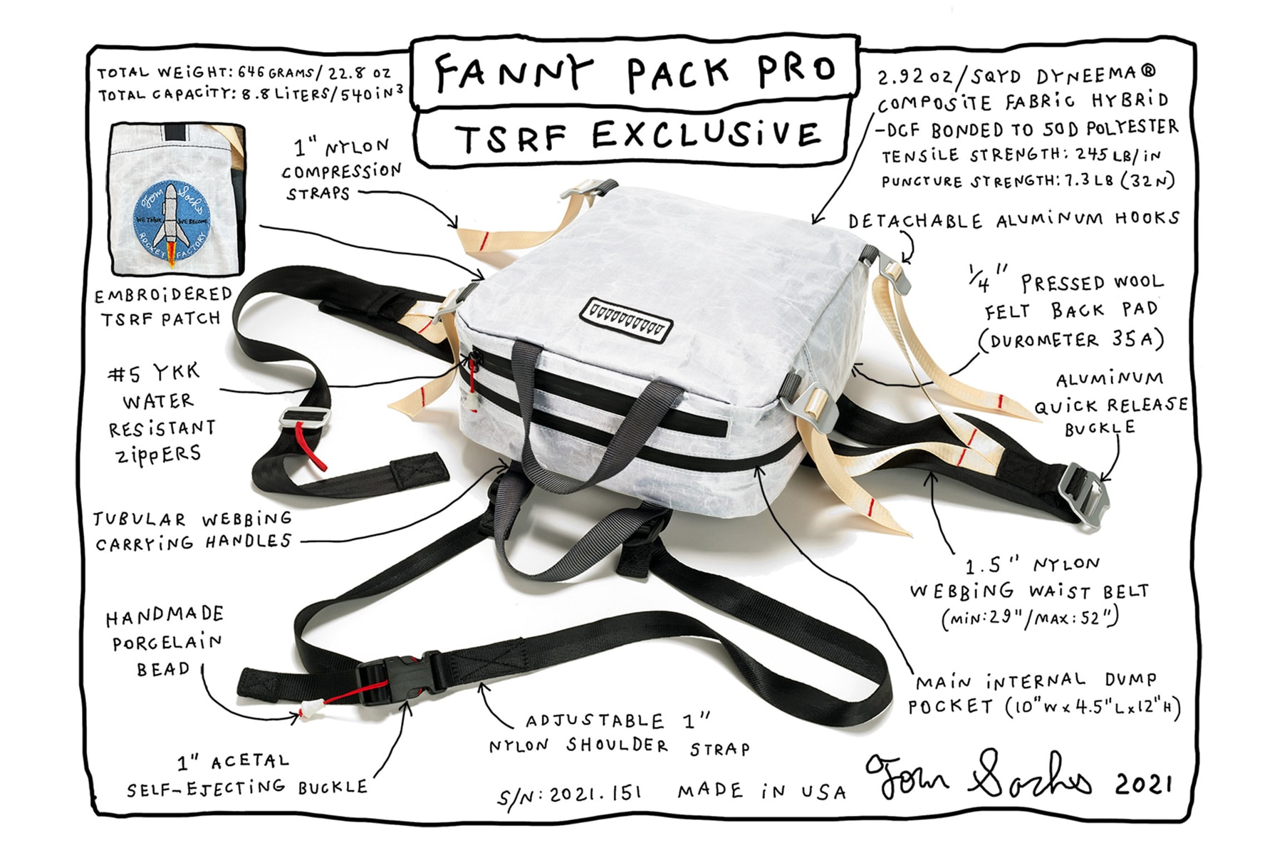 Tom Sachs Rocket Factory Fanny Pack Release
