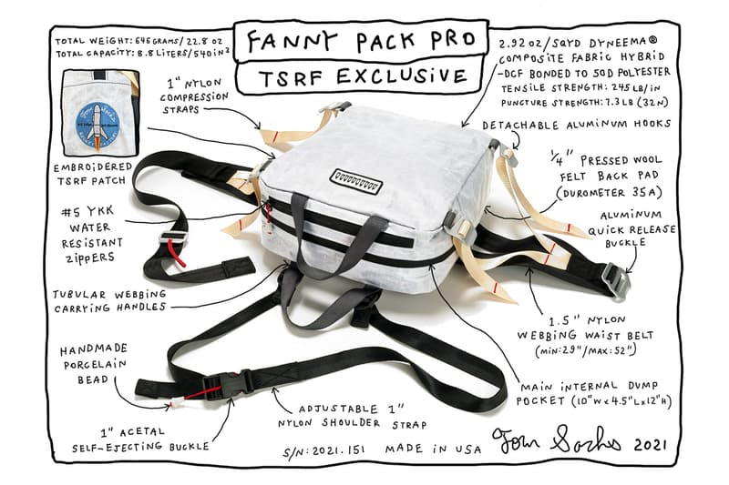 tom sachs rocket factory fanny pack release nfts