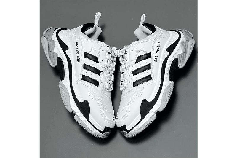 adidas gazelle silver green womens Balenciaga x adidas Triple S White Blue – Court Order main image 1