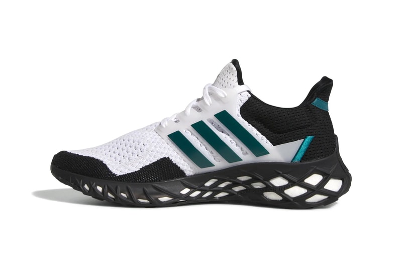 adidas UltraBOOST Web DNA Cloud White / Legacy Teal / Core Black GZ1593 Primeblue Primeknit Release Information BOOST Three Stripes