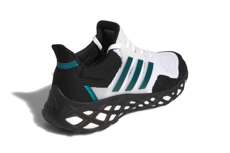 adidas UltraBOOST Web DNA Cloud White / Legacy Teal / Core Black GZ1593 Primeblue Primeknit Release Information BOOST Three Stripes