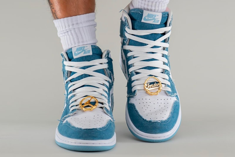 Here's An On-Feet Look At The Air Jordan 1 Mid Denim •