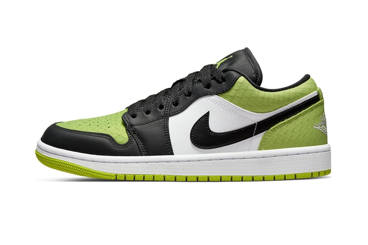 The Air Jordan 1 Low Receives a "Vivid Green Snakeskin" Colorway