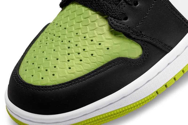 Air Jordan 1 Low Vivid Green Snakeskin Official Look Release Info DX4446-301 Date Buy Price 