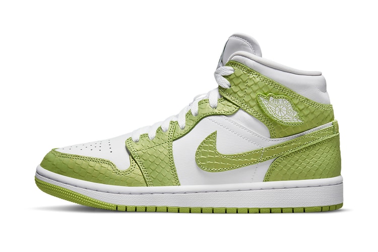 Reptilian Vibes Arrive on the Air Jordan 1 Mid "Green Python"
