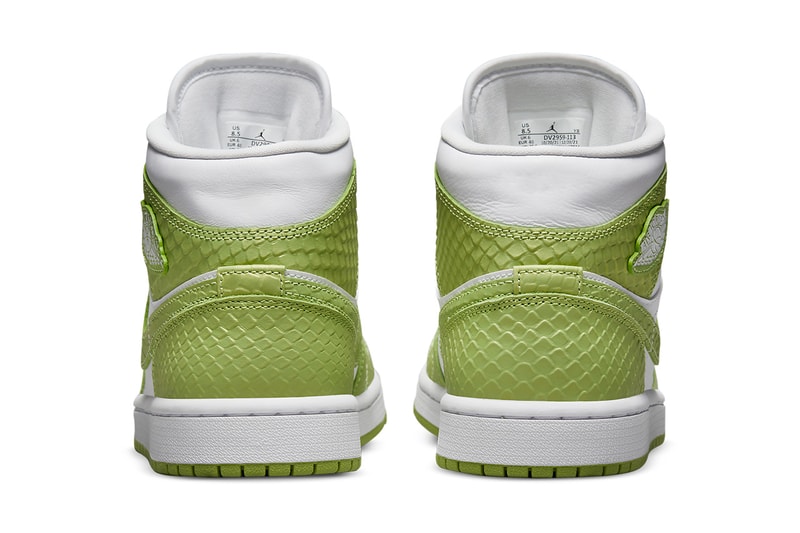 air jordan 1 mid green python DV2959 113 release date info store list buying guide photos price 