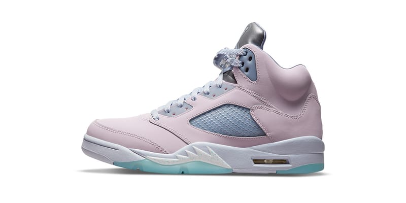 gray and pink jordan 5