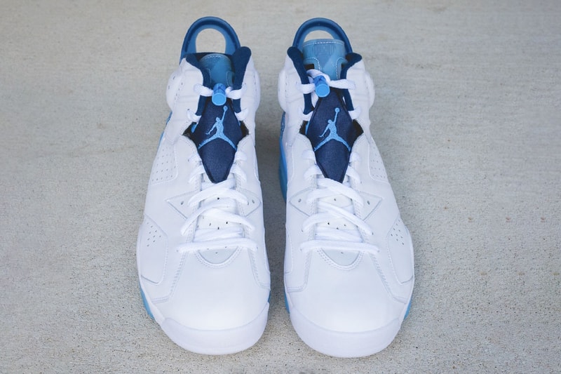 Air Jordan 6 UNC 2017 NCAA Champions PE Images English Sole Michael Jordan University of North Carolina Tar Heels