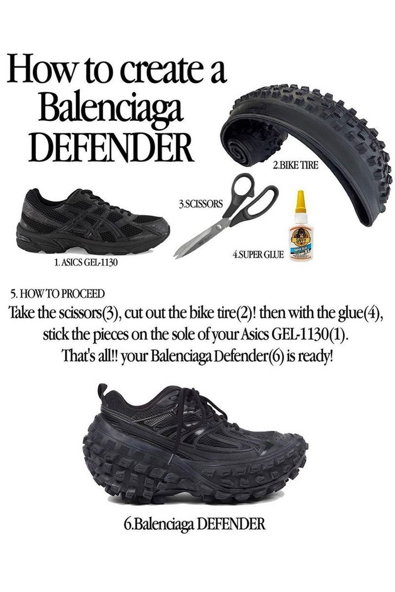 Balenciaga Defender Sneaker BOOTLENCIAGA Do it Yourself Info Asics