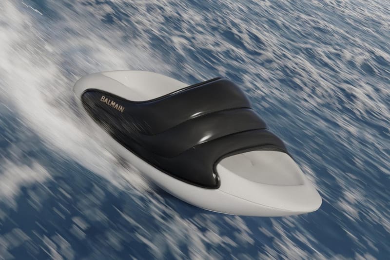 Balmain's Runway-Ready Spring 2022 B-It Slide Is the Next Wave in Footwear