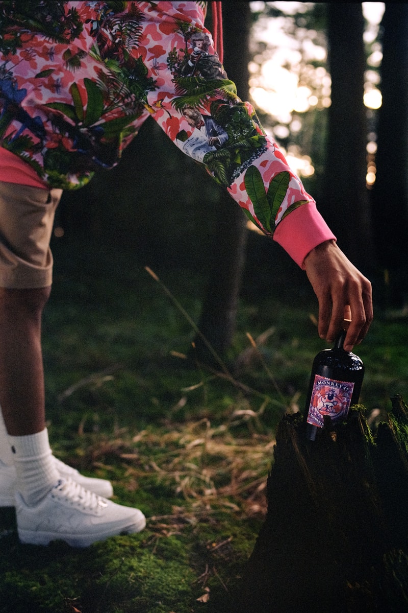 bape monkey 47 summer skate capsule collection gin fashion streetwear hoodie skateboard bottle a bathing ape