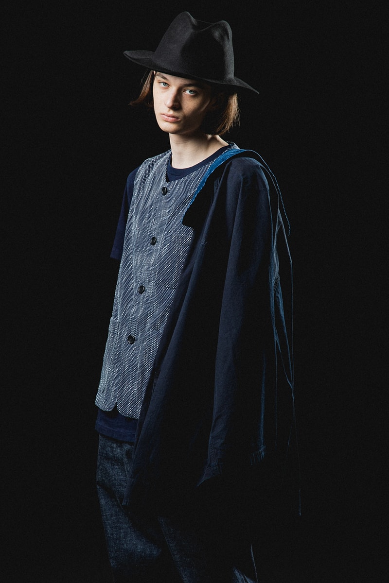 Blue Blue Japan Spring/Summer 2022 Collection New Arrivals HBX Release Info Buy Price Workwear Vest Jacket Corduroy Weave T-shirt Jeans Patchwork Worn