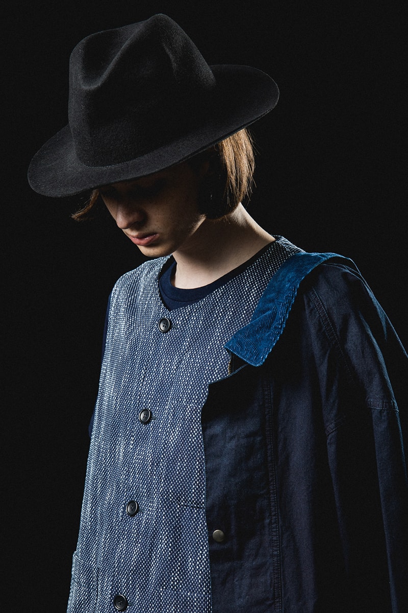 Blue Blue Japan Spring/Summer 2022 Collection New Arrivals HBX Release Info Buy Price Workwear Vest Jacket Corduroy Weave T-shirt Jeans Patchwork Worn