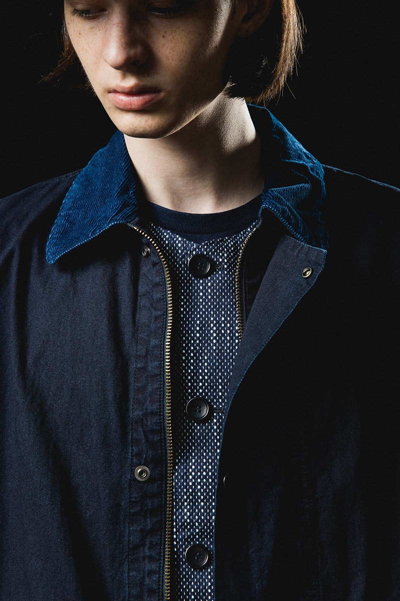Blue Blue Japan Spring/Summer 2022 Collection New Arrivals HBX Release Info Buy Price Workwear Vest Jacket Corduroy Weave T-shirt Jeans Patchwork Worn
