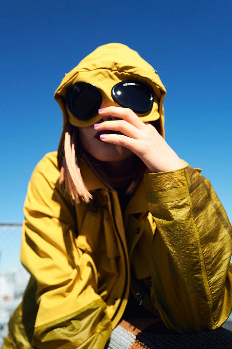 CP Company Gore tex infinium mixed tracery ss22 collection spring summer 2022 camouflage silver grey yellow goggle jacket lens waterproof sublimation release info date price