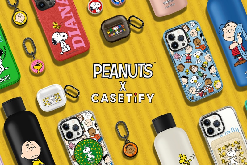 Peanuts x CASETiFY Collaboration Release Info iPhone accessories tech collab airpod cases water bottles snoopy Charlie Brown 