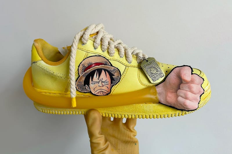 Custom One Piece Luffy Gum Gum Pistol Nike AF1  Hypebeast