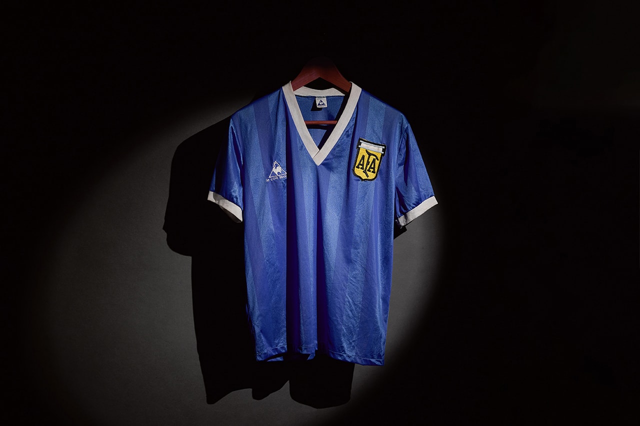 diego maradona argentina england hand of god goal of the century 1986 world cup jersey steve hodge sothebys auction sale 4 million 6