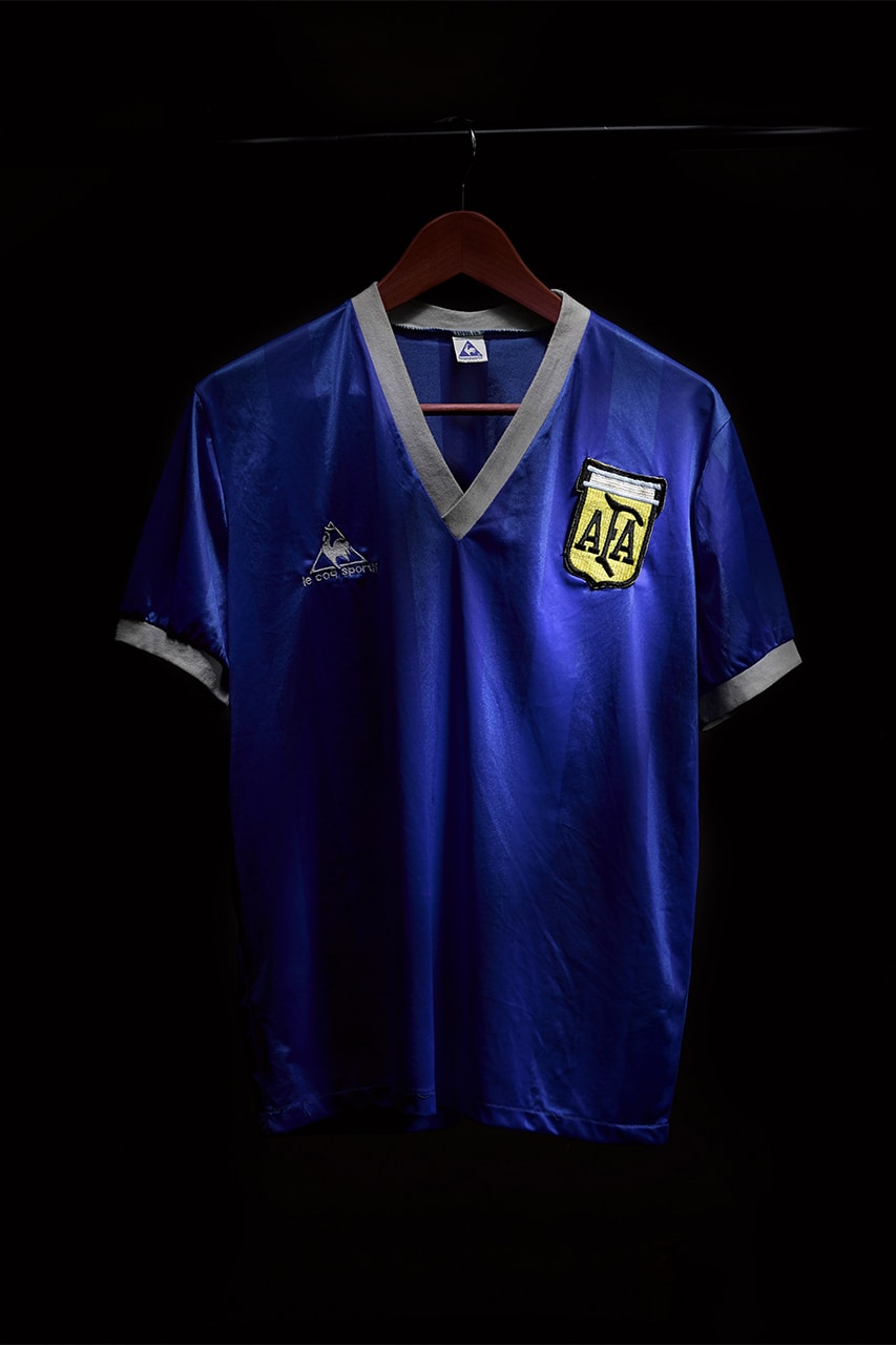 diego maradona argentina england hand of god goal of the century 1986 world cup jersey steve hodge sothebys auction sale 4 million 6