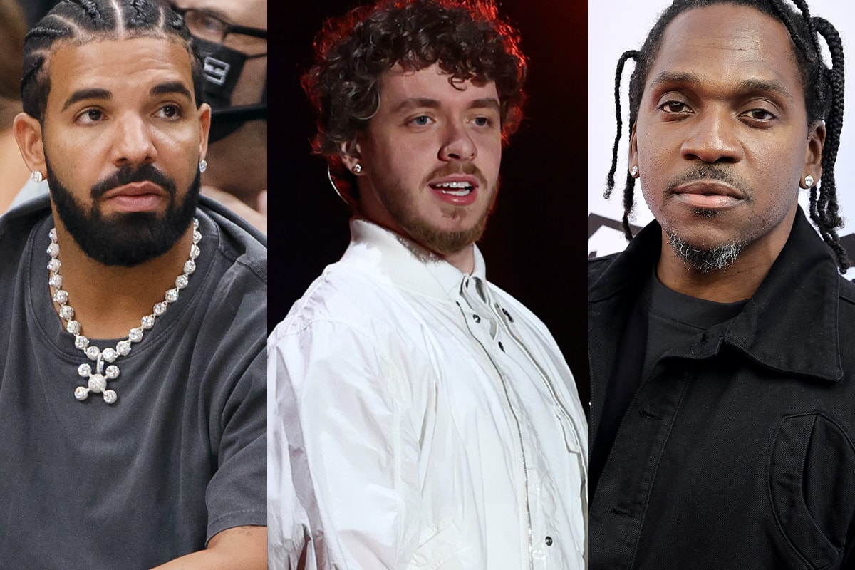 Drake Seemingly Disses Pusha T on Leaked Jack Harlow Track rapper hip hop drizzy toronto canadian rapper the story of adidon ovo phrase 