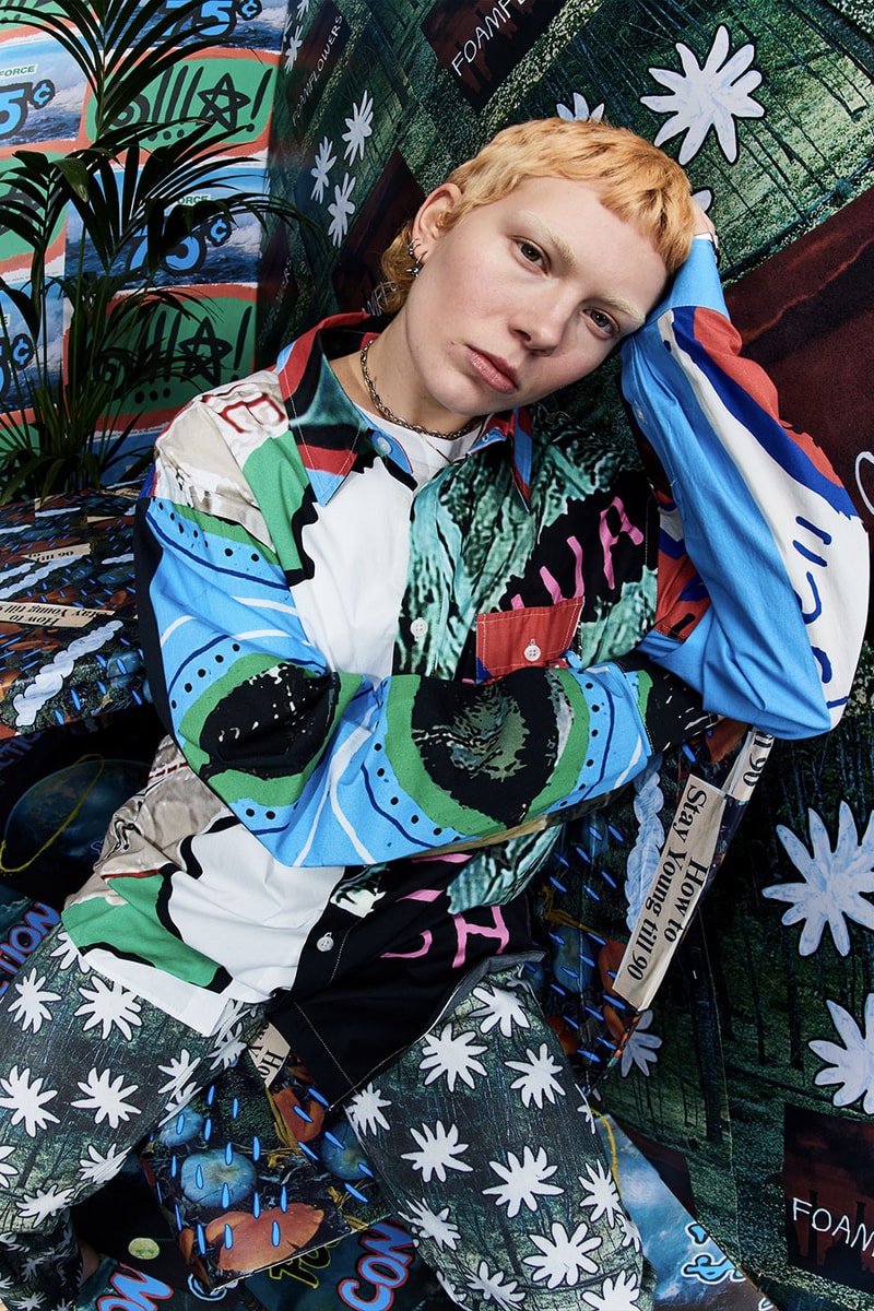 LN-CC x DRx Romanelli Stefan Meier Earth Day Capsule Produced using 100 percent deadstock fabrics zero waste zero water usage nature graphics release info date price tote bag bucket hat jeans jackets