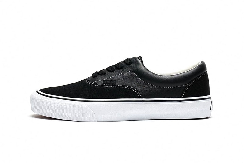 engineered garments vault by vans era collab three years reunite laceless mismatched black white beige suede leather canvas release info date price