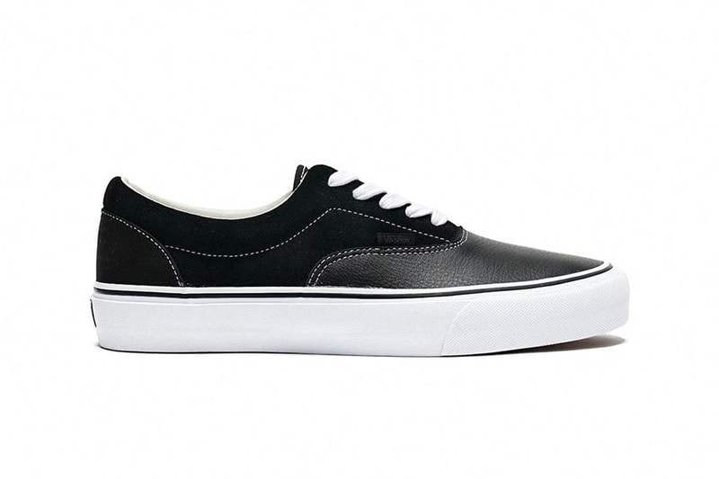engineered garments vault by vans era collab three years reunite laceless mismatched black white beige suede leather canvas release info date price