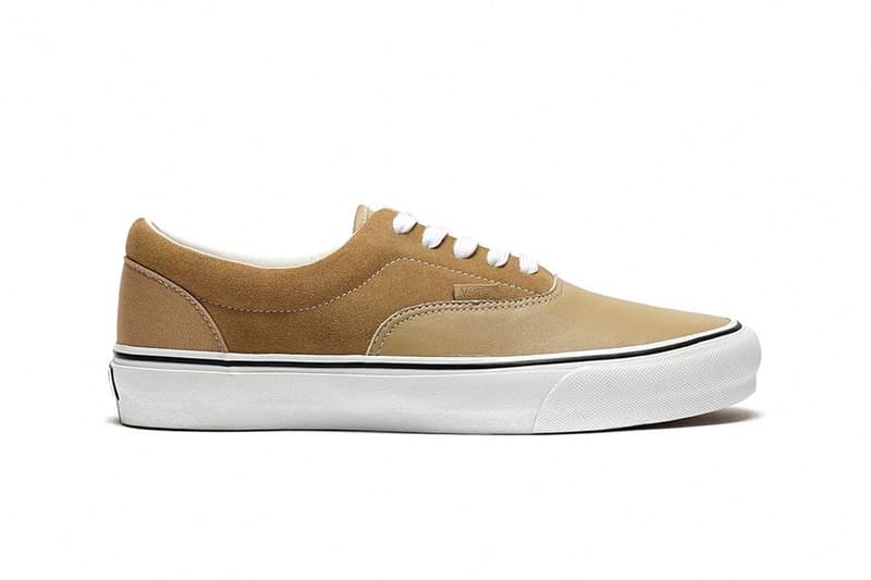 engineered garments vault by vans era collab three years reunite laceless mismatched black white beige suede leather canvas release info date price