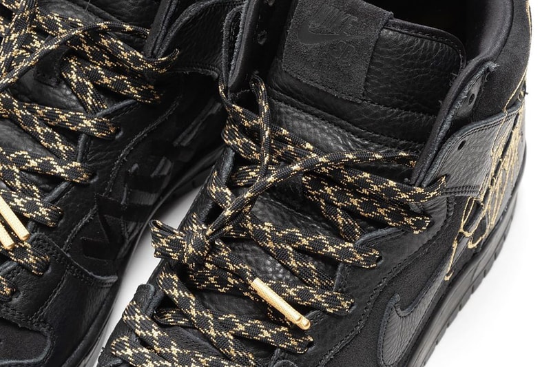 faust nike sb dunk high black gold DH7755 001 release info date store list buying guide photos price graffiti 