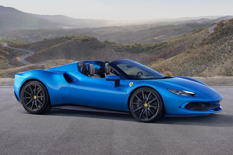 Ferrari 296 GTS V6 Hybrid Electric Italian Supercar Drop Top Convertible Car
