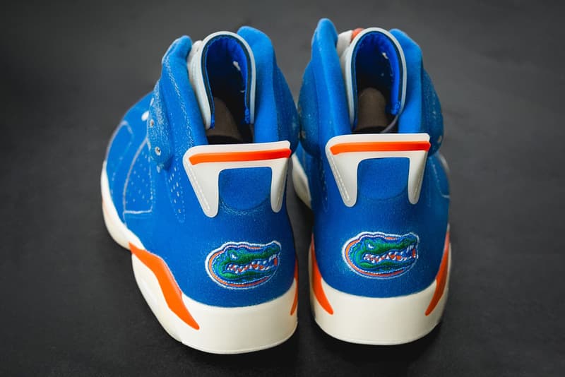 florida gators air jordan 6 pe photos blue orange white 