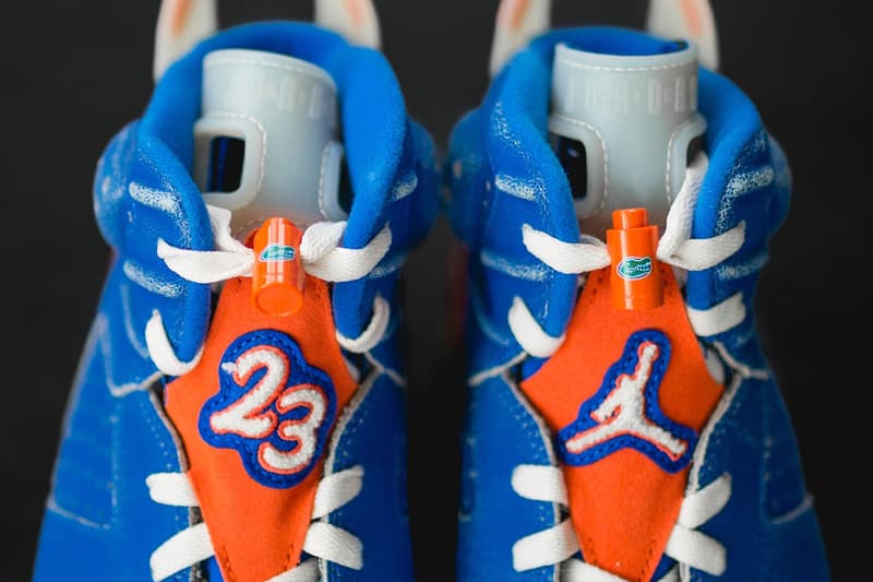 florida gators air jordan 6 pe photos blue orange white 