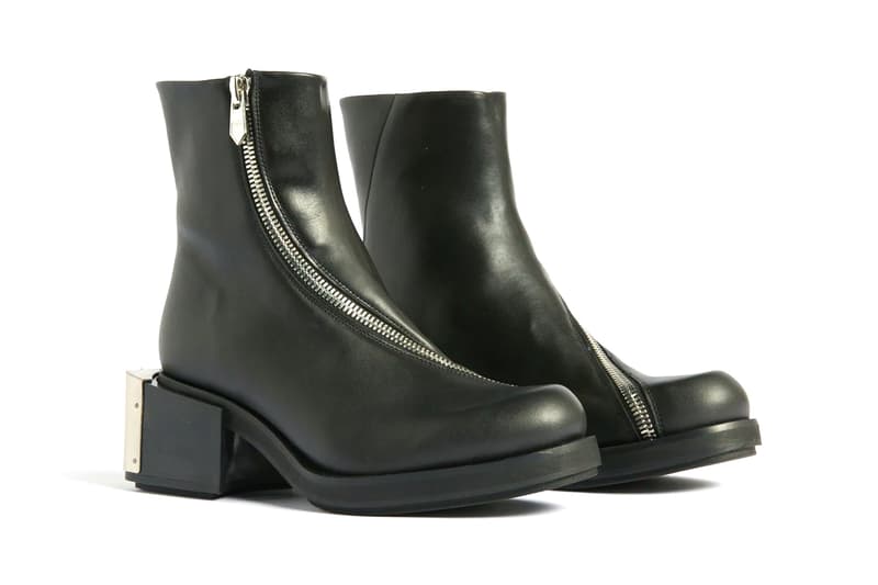 GmbH Ergonomic Riding Ankle Boots Black Pleather Blue Denim Spring Summer 2022 SS22 Machine-A London Concept Store Release Info