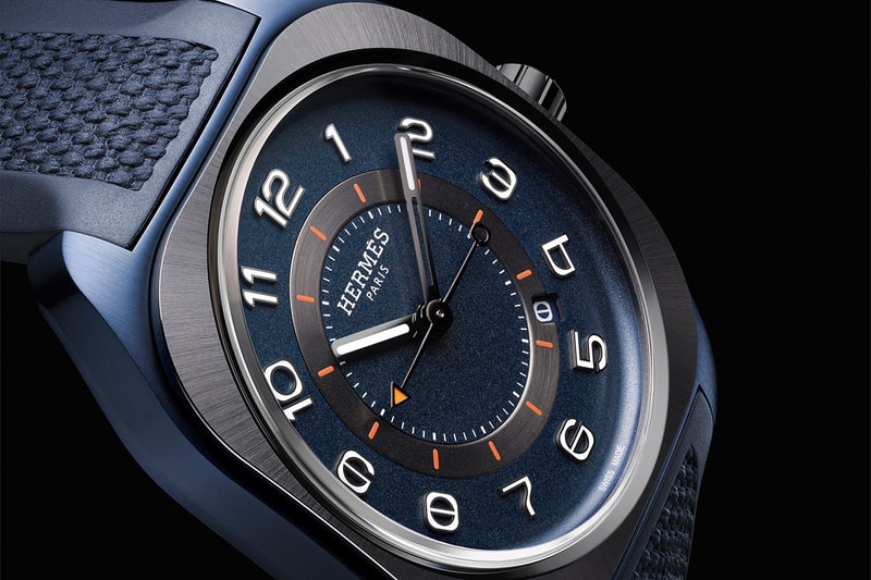 Hermes Pairs Blue DLC-Coated Titanium With Black Ceramic In a Mix of Materials and Textures