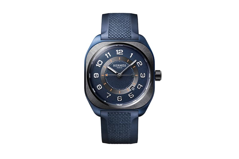 Hermes Pairs Blue DLC-Coated Titanium With Black Ceramic In a Mix of Materials and Textures