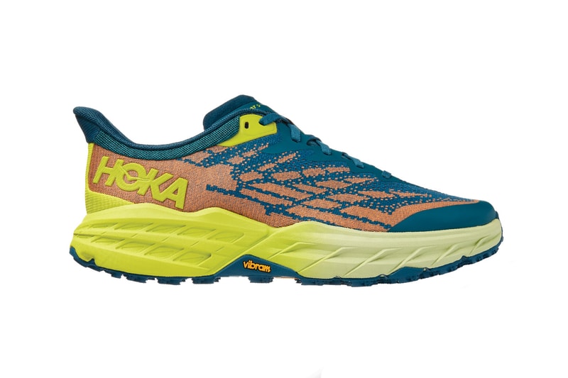HOKA ONE ONE Speedgoat 5 Release Information trail shoe sneaker Blue Coral/Evening Primrose