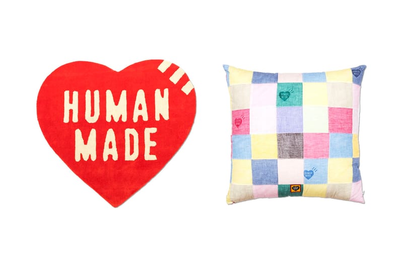 HUMAN MADE Lands With Heart Rugs and Patchwork Cushions