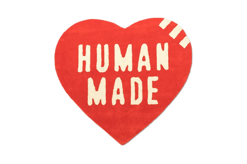 HUMAN MADE New Arrivals HBX Release Info Buy Price Heart Rugs Patchwork Cushions Windbreaker Multi-Color Sweater Hoodies T-shirts Bags Mugs