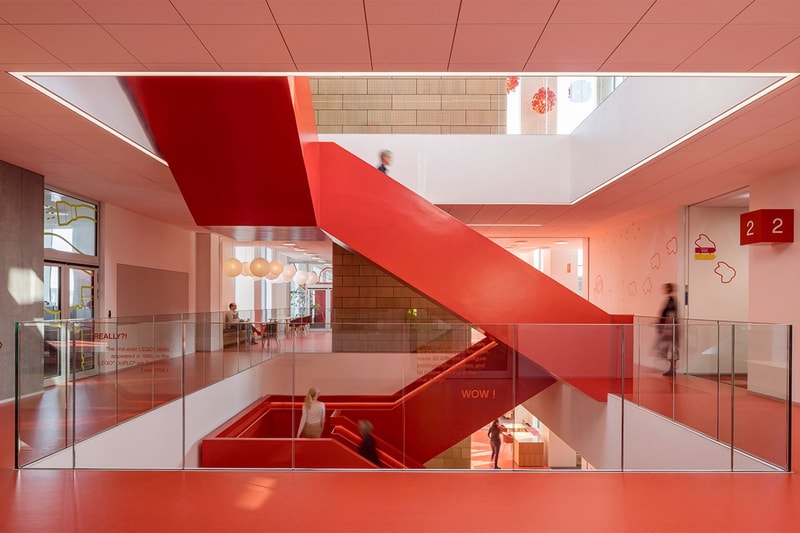 LEGO New Campus headquarters Inside Look Denmark CF Moller Architects size workplace people house fitness center workshop homestay cinema park activity zone kitchen health clinic sustainable LEED certification news 