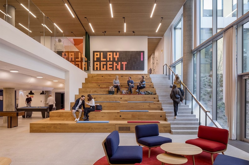 LEGO New Campus headquarters Inside Look Denmark CF Moller Architects size workplace people house fitness center workshop homestay cinema park activity zone kitchen health clinic sustainable LEED certification news 