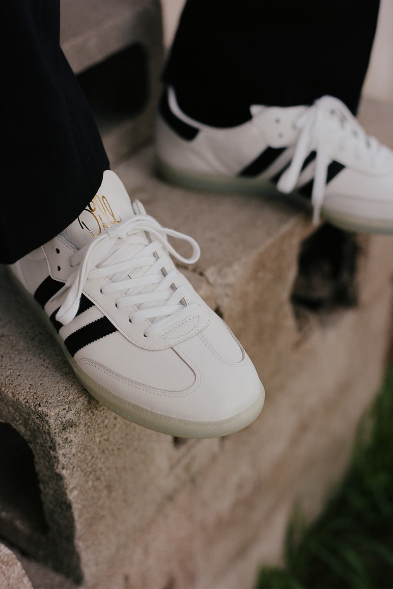jason dill adidas skateboarding samba relaunch original black white gold colorway buy cop purchase