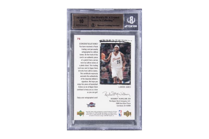 LeBron James Signed Rookie Patch Card Auctions for Over $1 Million USD | Hypebeast LeBron James Signed Rookie Patch Card Auctions for Over $1 Million USD | Hypebeast