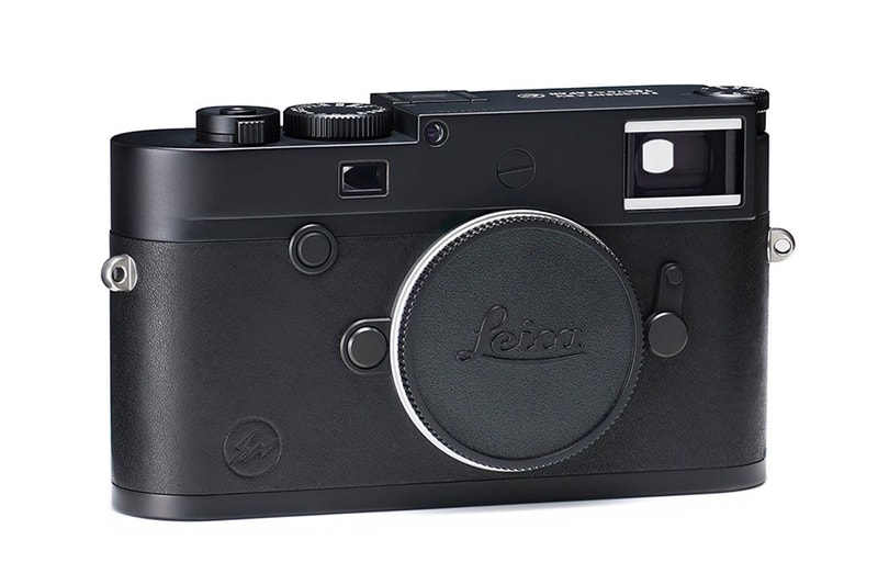 Leica cameras Hiroshi Fujiawara fragment design m10 monochrome q2 cowhide leather black thunderbolt logo