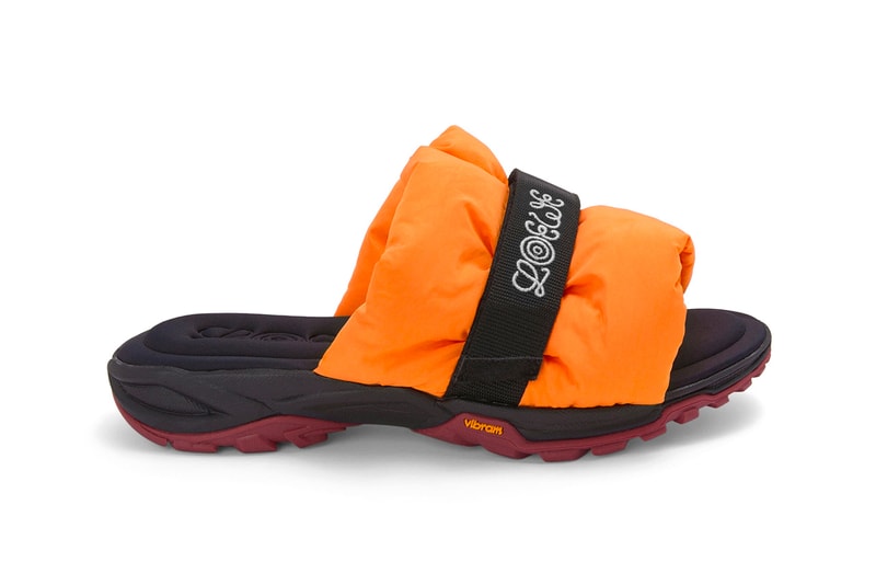 Eye/LOEWE/Nature Pleated Slide Nylon Vibram Technical Slip On Jonathan Anderson Spring Summer 2022 Orange Pink Black Neon