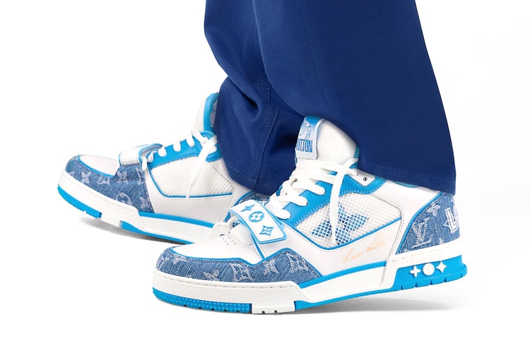 Louis Vuitton Adds Denim Panels to Its LV Trainer Sneaker