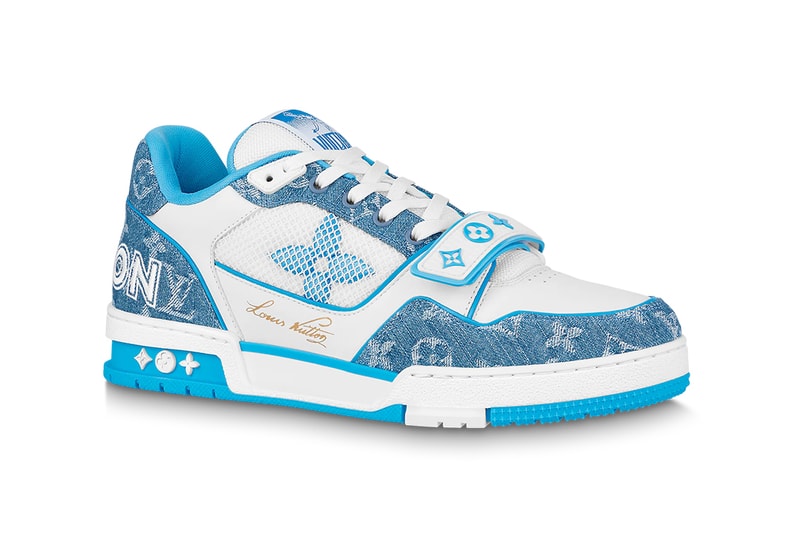 Louis Vuitton LV Trainer Sneaker 1A9ZI0 Monogram denim Release shoes kicks trainers sneakers denim LV Virgil Abloh 
