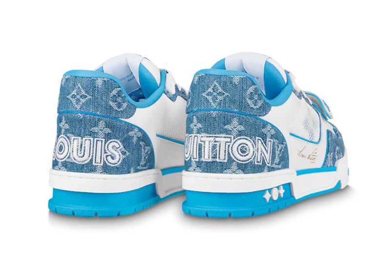 Louis Vuitton LV Trainer Sneaker 1A9ZI0 Monogram denim Release shoes kicks trainers sneakers denim LV Virgil Abloh 