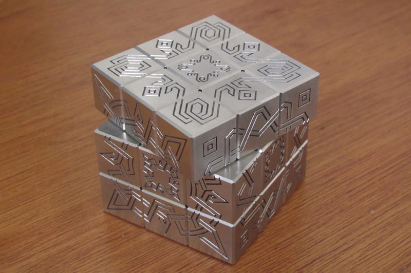 Lu Laboratories Crates Rubik's Cube Entirely Out of  303 Stainless Steel