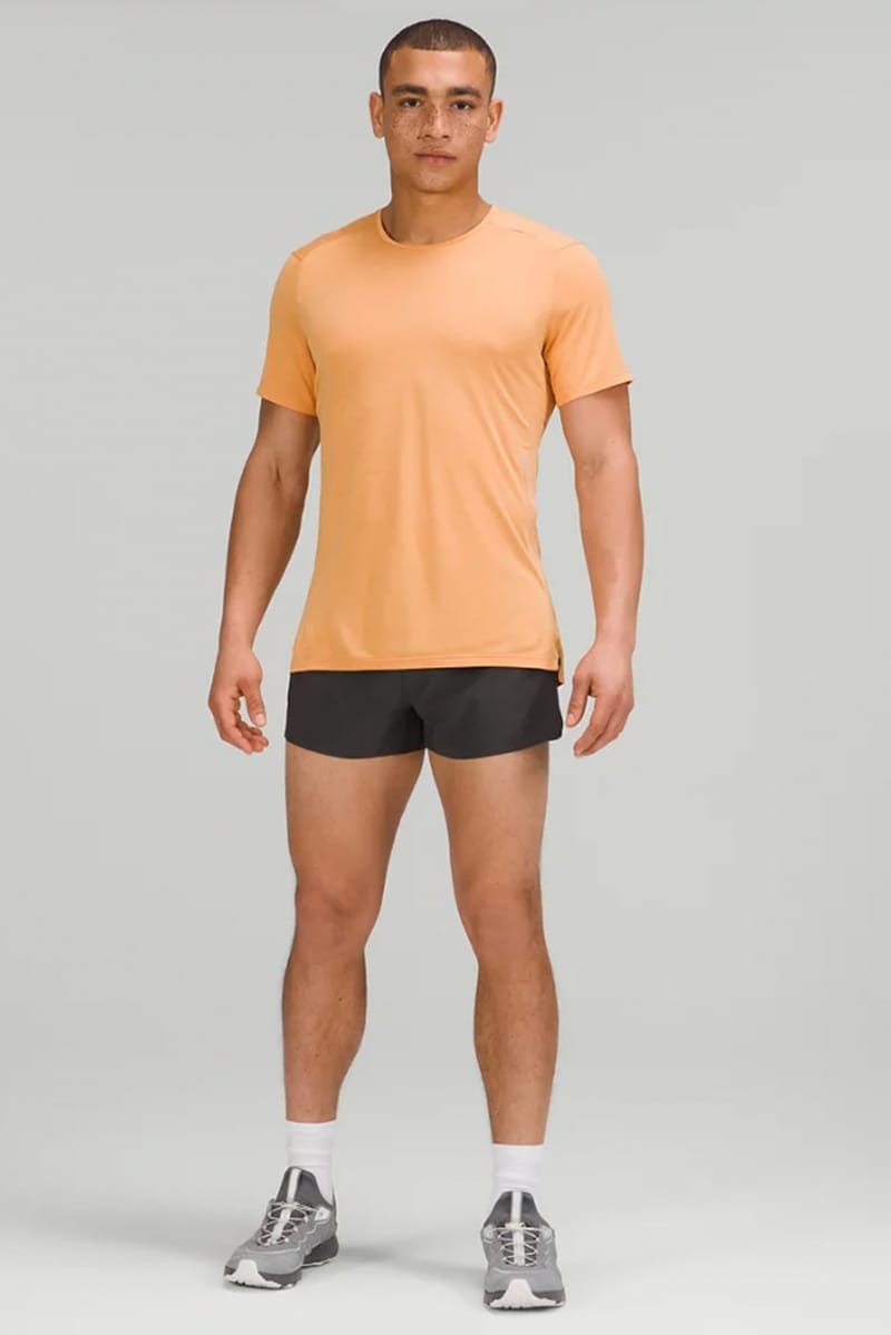 lululemon orange men's shorts