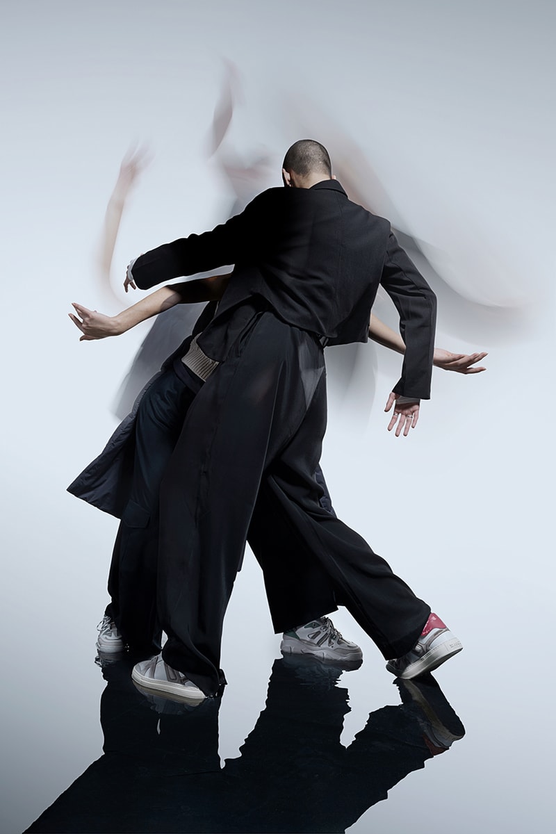 mason garments amsterdam sneakers footwear luxury premium leather colorways gold accents positivity campaign lookbook abstract 